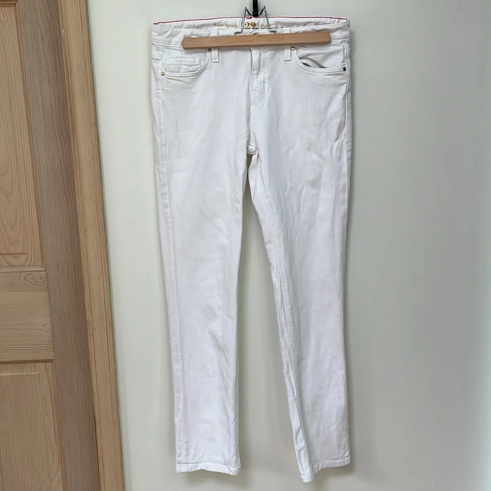 Kate Spade Play Hooky Jeans White Size 29